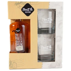 Breiz'île Caramel Vanille 70cl 30° + 2 Verres