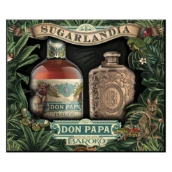 Coffret Don Papa Baroko + Flasque 70cl 40°